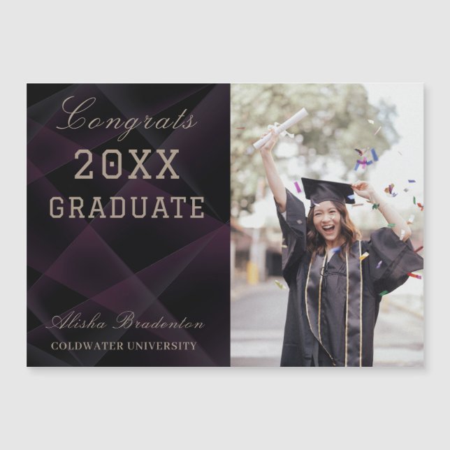 Modern Thin Congratulations Graduate Magnet (Front)