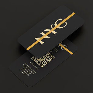 Modern Thin Gold Line Dispatcher Monogram  Business Card