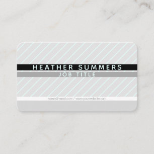 Modern Thin Striped Minimalistic Business Card