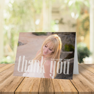 Modern Three Image Graduation Appreciation Card