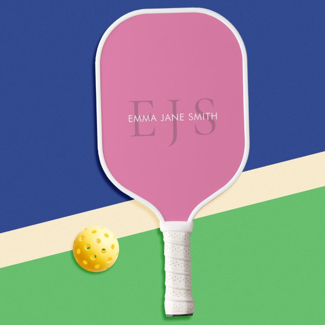 Modern Three Letter Intial Monogram Pickleball Paddle (Creator Uploaded)