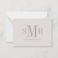 Modern three letter monogram initials name