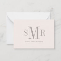 Modern three letter monogram initials name 