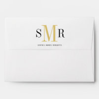 Modern three letter monogram initials name