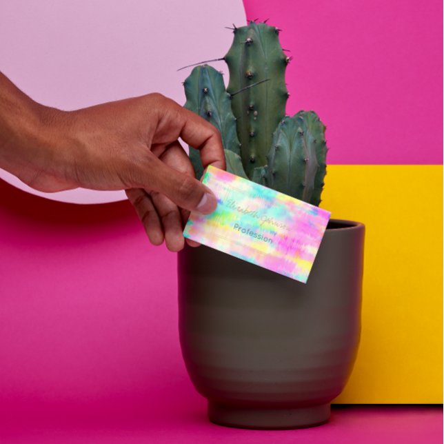 Modern Tie Dye Abstract Colourful Business Card (Creator Uploaded)