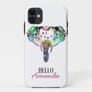 Modern tie-dye line tangle elephant Case-Mate iPhone case