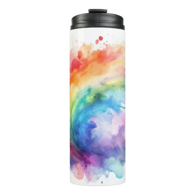 Modern tie dye Thermal Tumbler (Front)