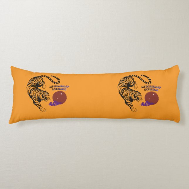 Modern Tiger Graphic Art Body Cushion (Front)
