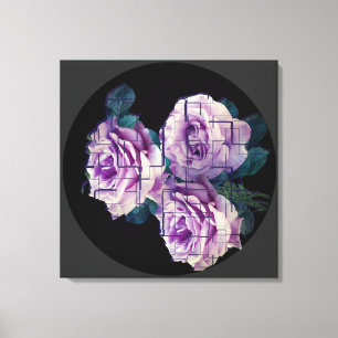 Modern Tiled Rose's Canvas Print