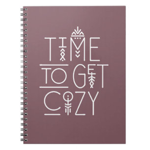 Modern Time to Get Cosy Design Notebook