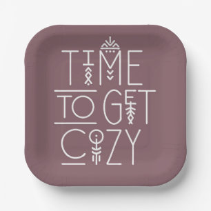 Modern Time to Get Cosy Design Paper Plate