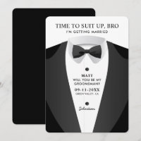 Modern Time To Suit Up Bro Groomsman