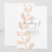 Modern Tinted Peach Foliage Wedding