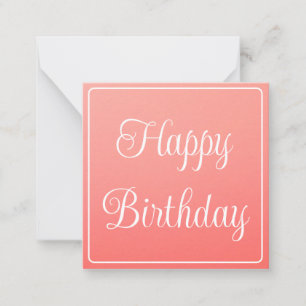 Modern Tiny Coral Card