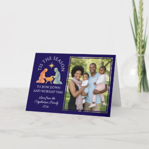 Modern TIS THE SEASON Family Photo Christmas Holiday Card