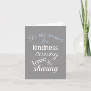 Modern Tis The Season Grey Holiday Card
