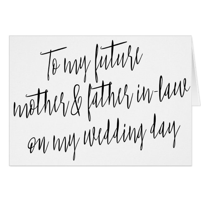 Modern "To my future mother and father-in-law" (Front Horizontal)