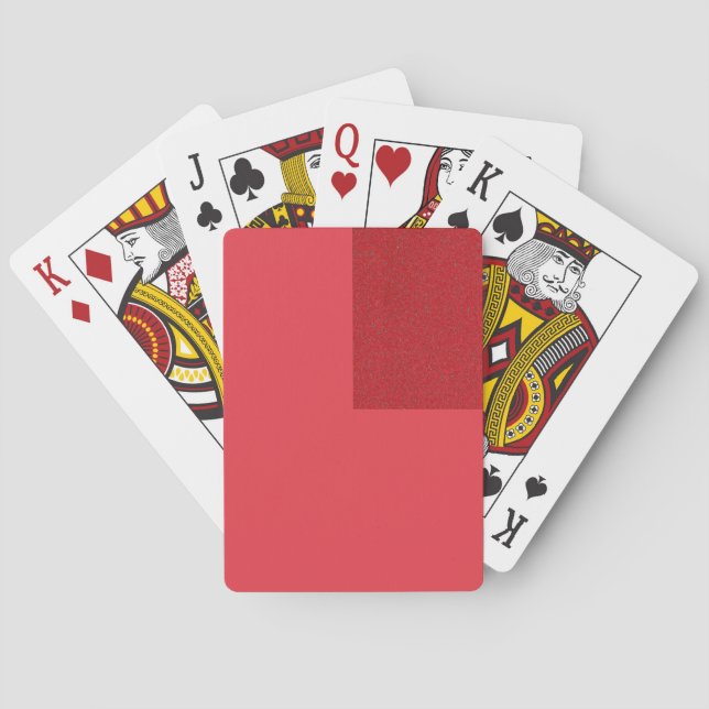Modern Tomato Red Playing Cards – Customisable (Back)