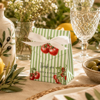 Modern Tomato Wedding Thank you Favour Box