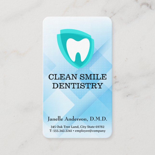 Modern Tooth Logo | Dental Professionals Business Card (Front)
