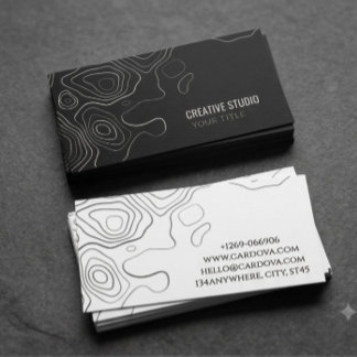 Modern Topographic Creative Business Card Design