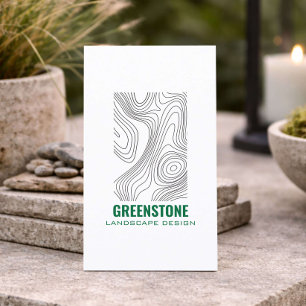 Modern Topography Landscape Design Business Card