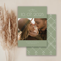 Modern Topography Sage Wedding Photo