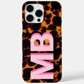 Modern Tortoiseshell Monogram iPhone 16 Pro Max Case