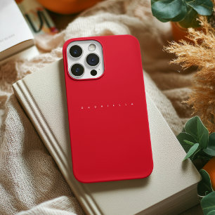 Modern Total Red Minimalist Bold Name Chic iPhone 13 Pro Case