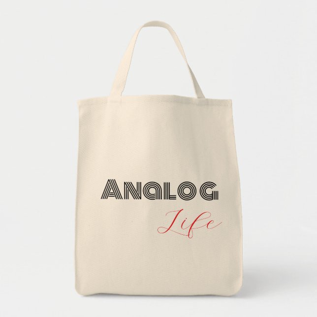 Modern tote bag | analogue life (Front)