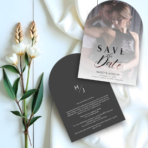Modern Transparency Wedding Custom Photo Script Save The Date