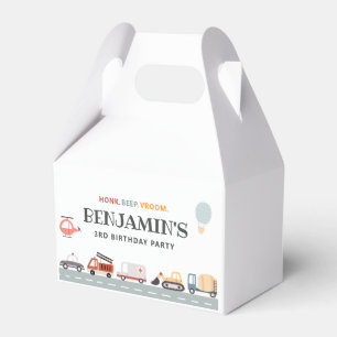 Modern Transportation Birthday Favour Boxes