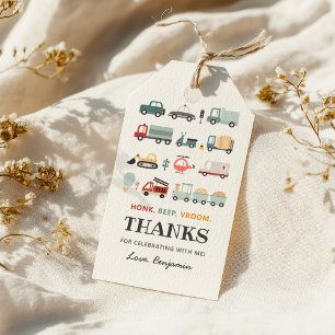 Modern Transportation Birthday Party Favor Tags