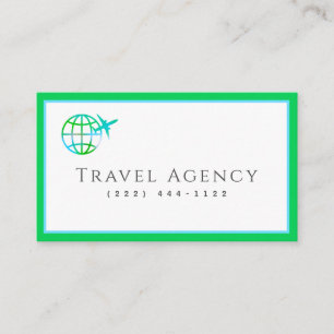 Modern Travel Agency Agent Business Card