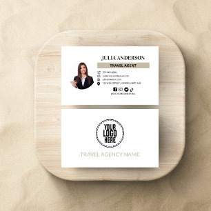 Modern Travel Agency Minimal Travel Agent Custom Business Card