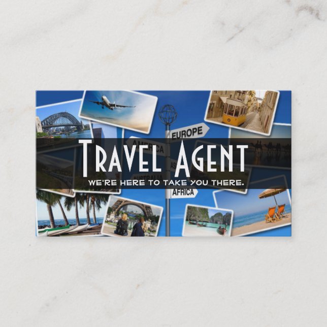 Modern Travel Agent Agency Company Business Card (Front)