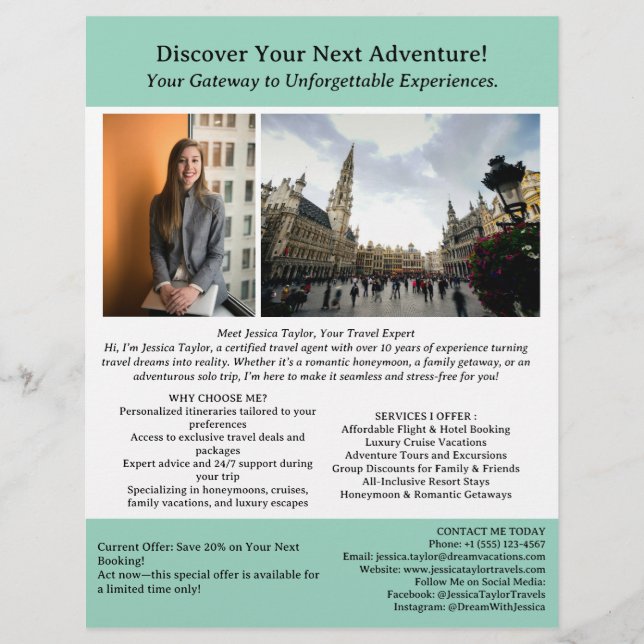 Modern Travel Agent  Flyer (Front)
