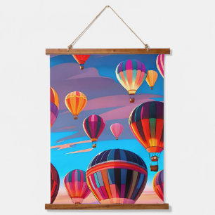 Modern Travel Hot Air Balloon Sky Festival Hanging Tapestry