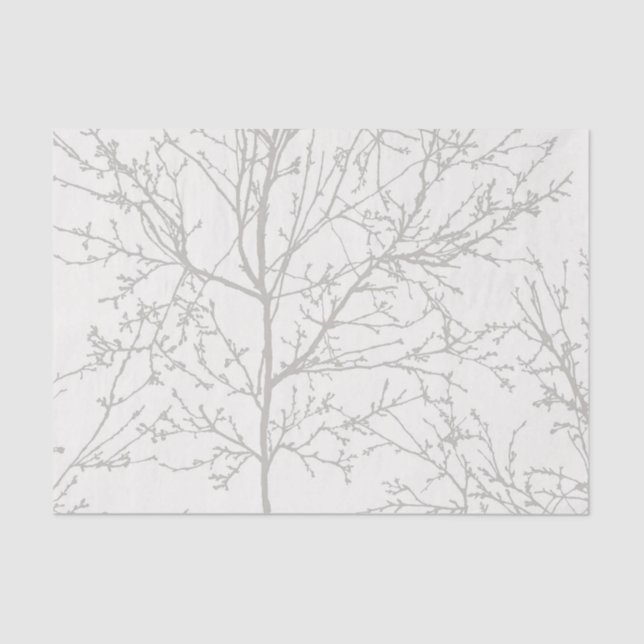 Modern Tree Branches Design Tissue Paper (Front)
