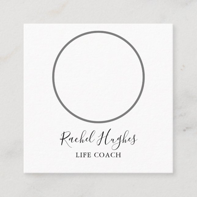 Modern Tree Life Coach Square Business Card (Front)