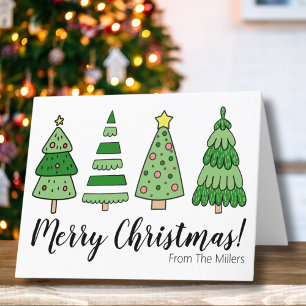 Modern Tree Merry Christmas Holiday Card