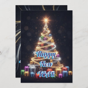 Modern Tree New Year Holiday Card