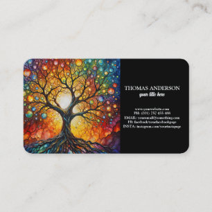 Modern Tree of Life Wellness Life Coach Business Card