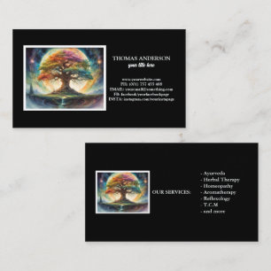 Modern Tree of Life Wellness Life Coach Business Card