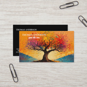 Modern Tree of Life Wellness Life Coach Business Card