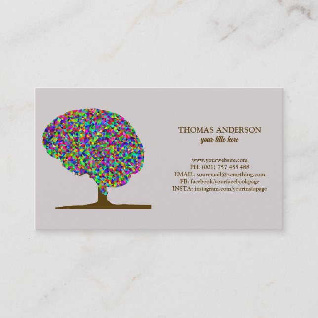 Modern Tree of Life Wellness Life Coach Business Card (Front)