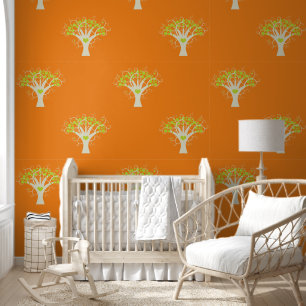 Modern Tree Of Life With Dots And Heart 1  Wallpaper
