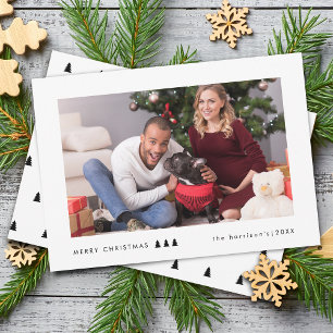 Modern Tree Photo Holiday Card