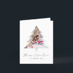 Modern Tree Shape Photos Merry Christmas Holiday Card<br><div class="desc">Modern Tree Shape Photos Merry Christmas. Available digitally and printed. Merry Christmas is in a stylish set script. Easily replace the sample image with your own and personalise with your names on the front and greeting inside.</div>
