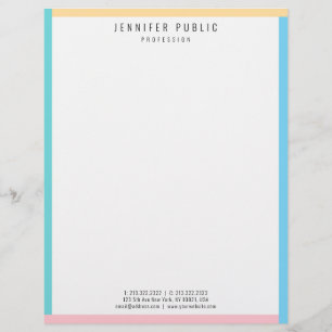 Modern Trend Colours Elegant Colourful Template Custom Letterhead